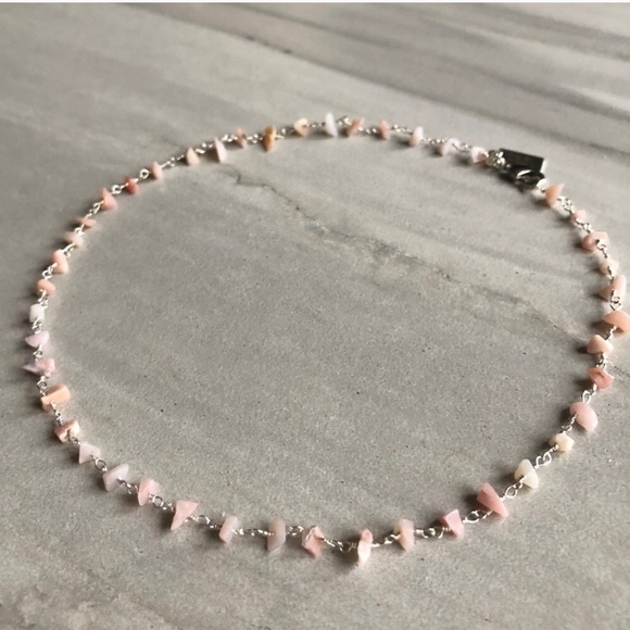 Estrella & Luna Jewelry - Pink Opal Rosary Beaded Silver Bracelet
